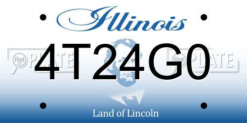 4T24G0 Illinois License Plate