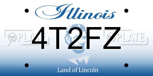 4T2FZ Illinois License Plate