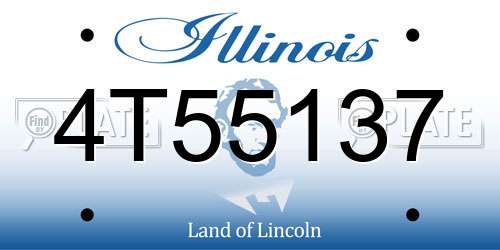 4T55137 Illinois License Plate