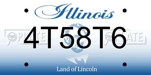 4T58T6 Illinois License Plate