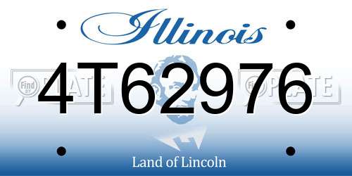 4T62976 Illinois License Plate