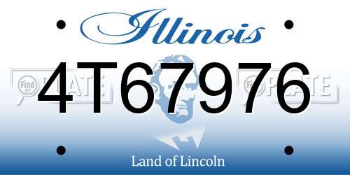 4T67976 Illinois License Plate