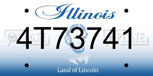 4T73741 Illinois License Plate