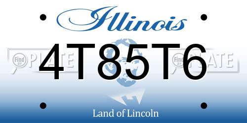 4T85T6 Illinois License Plate