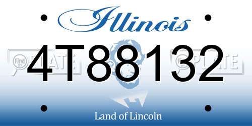 4T88132 Illinois License Plate