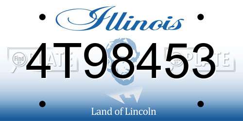 4T98453 Illinois License Plate