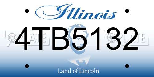 4TB5132 Illinois License Plate