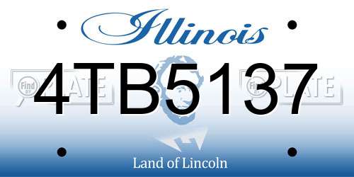 4TB5137 Illinois License Plate