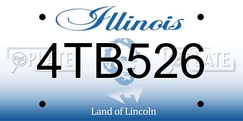 4TB526 Illinois License Plate