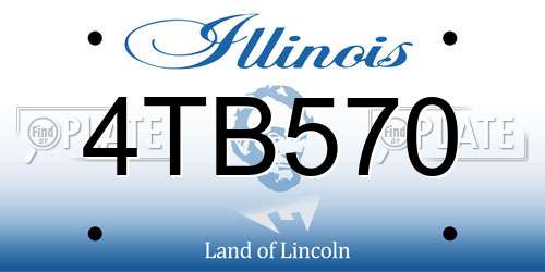 4TB570 Illinois License Plate