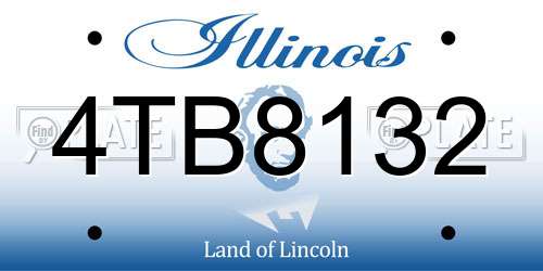 4TB8132 Illinois License Plate