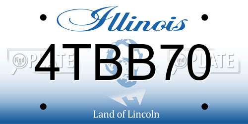 4TBB70 Illinois License Plate