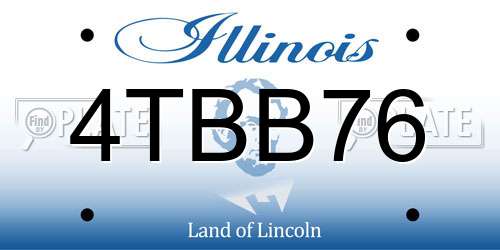 4TBB76 Illinois License Plate