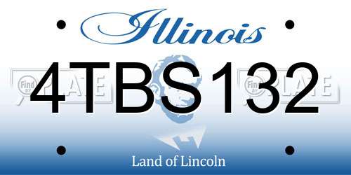 4TBS132 Illinois License Plate