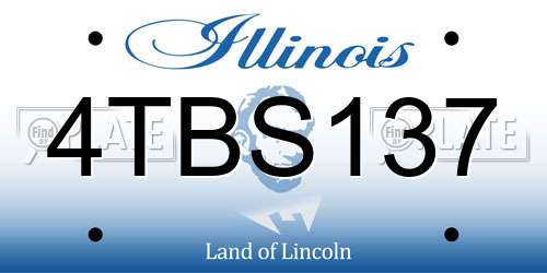 4TBS137 Illinois License Plate
