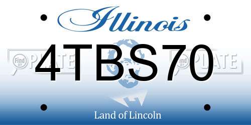 4TBS70 Illinois License Plate