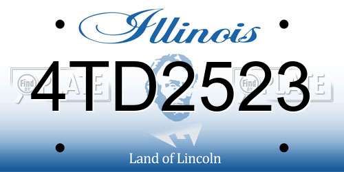 4TD2523 Illinois License Plate