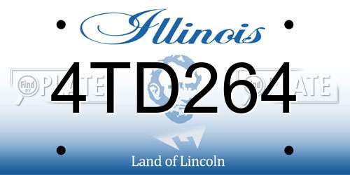 4TD264 Illinois License Plate