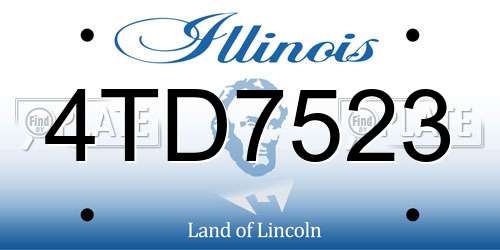 4TD7523 Illinois License Plate