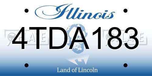 4TDA183 Illinois License Plate