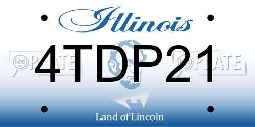 4TDP21 Illinois License Plate