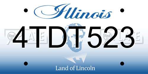 4TDT523 Illinois License Plate