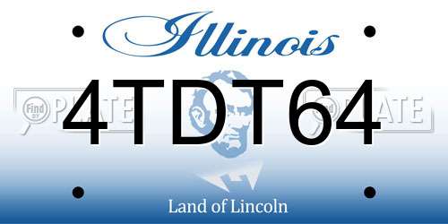 4TDT64 Illinois License Plate