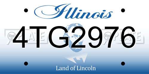 4TG2976 Illinois License Plate