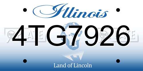 4TG7926 Illinois License Plate