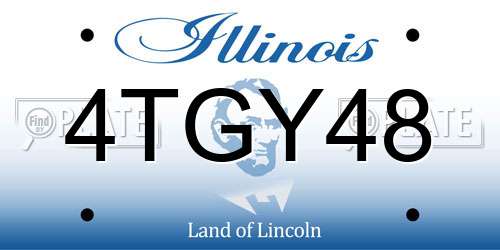 4TGY48 Illinois License Plate