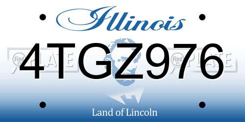 4TGZ976 Illinois License Plate