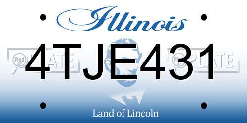 4TJE431 Illinois License Plate