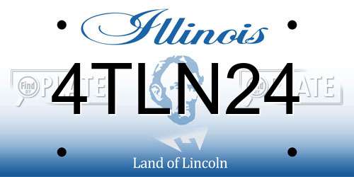4TLN24 Illinois License Plate