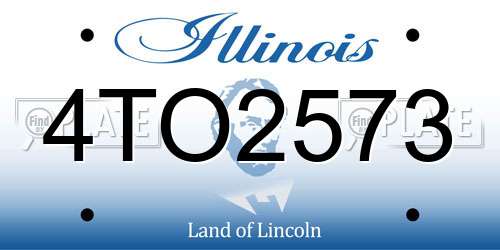 4TO2573 Illinois License Plate