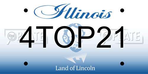 4TOP21 Illinois License Plate