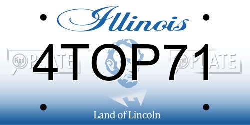4TOP71 Illinois License Plate