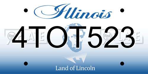 4TOT523 Illinois License Plate