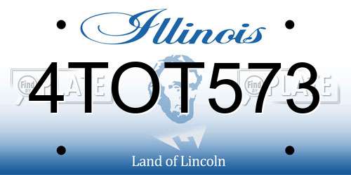4TOT573 Illinois License Plate
