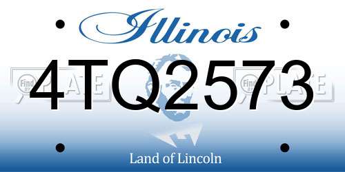 4TQ2573 Illinois License Plate