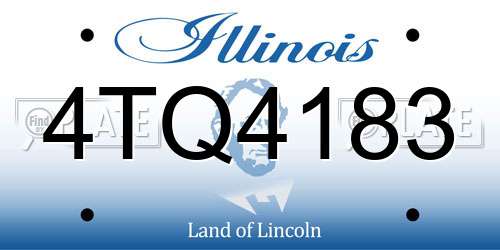 4TQ4183 Illinois License Plate