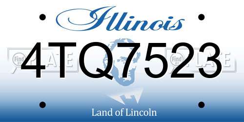 4TQ7523 Illinois License Plate