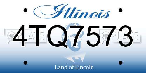 4TQ7573 Illinois License Plate