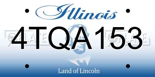 4TQA153 Illinois License Plate