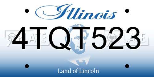 4TQT523 Illinois License Plate