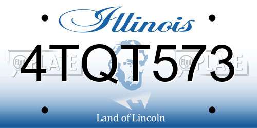 4TQT573 Illinois License Plate