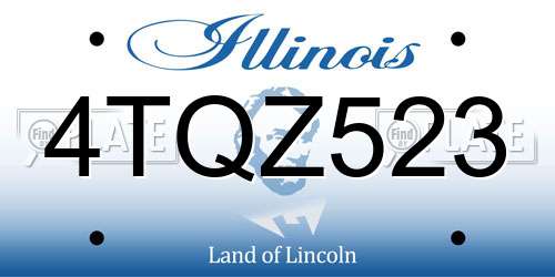4TQZ523 Illinois License Plate