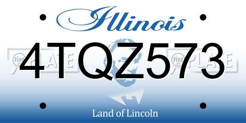 4TQZ573 Illinois License Plate
