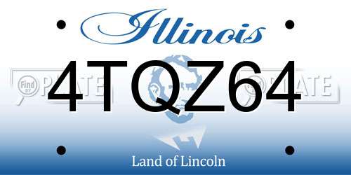 4TQZ64 Illinois License Plate