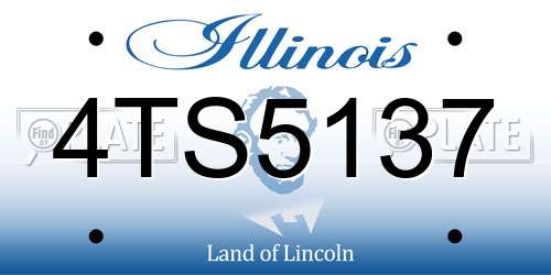 4TS5137 Illinois License Plate