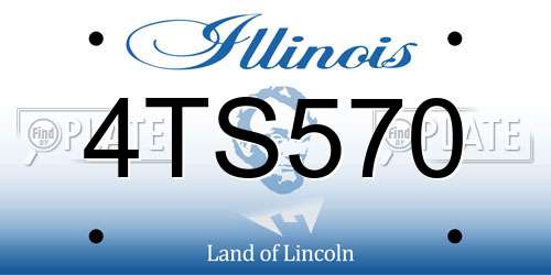 4TS570 Illinois License Plate